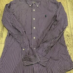 Ralph Lauren Purple Striped Button Down Shirt